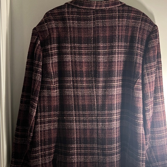 Sag Harbor Women's Checkered Blazer - Purple and Black - Picture 4 of 4